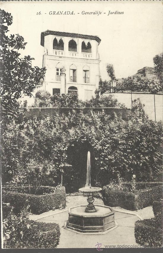 Postales: GRANADA GENERALIFE SIN ESCRIBIR - Foto 1