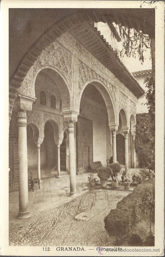 Postales: GRANADA GENERALIFE ESCRITA - Foto 1