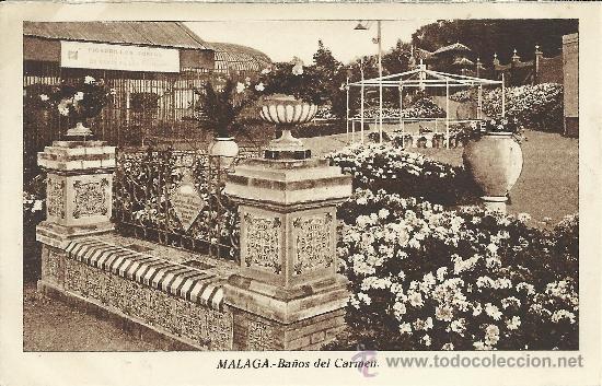 Postales: MALAGA BA&Ntilde;OS DEL CARMEN SIN ESCRIBIR