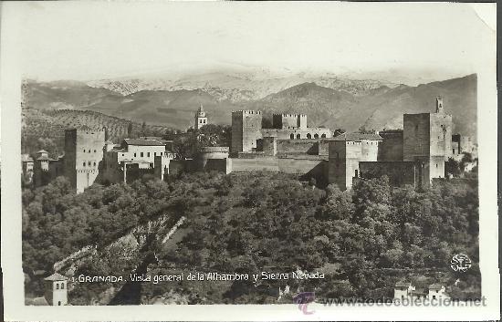 Postales: GRANADA ALHAMBRA CIRCULADA EN INGLATERRA - Foto 1