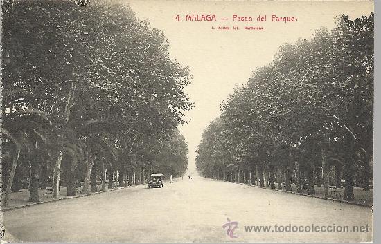 Postales: MALAGA PASEO DEL PARQUE SIN ESCRIBIR