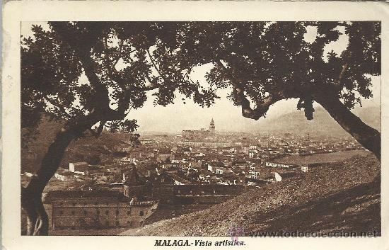 Postales: MALAGA VISTA ARTISTICA ESCRITA