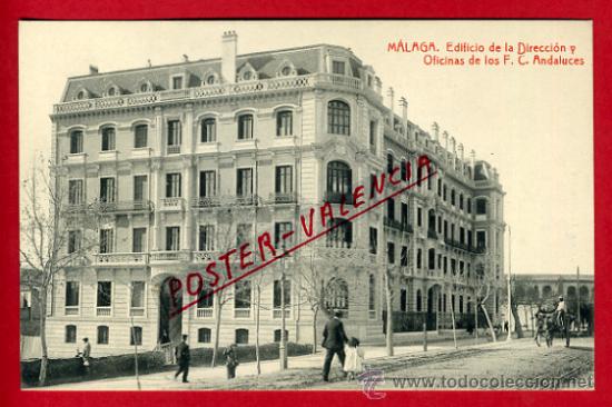 Postales: POSTAL, MALAGA, OFICINAS DE LOS FERROCARRILES ANDALUCES ,ORIGINAL , P66833