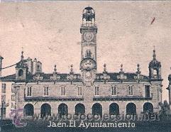 Postkarten: POSTAL ORIGINAL DECADA DE LOS 30. JAEN. EL AYUNTAMIENTO. N&ordm; 844.  VER TAMA&Ntilde;O Y EXPLICACION