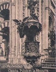 Postkarten: POSTAL ORIGINAL DECADA DE LOS 30. CORDOBA. PULPITO EN LA MEZQUITA. N&ordm; 751. VER TAMA&Ntilde;O Y EXPLICACION