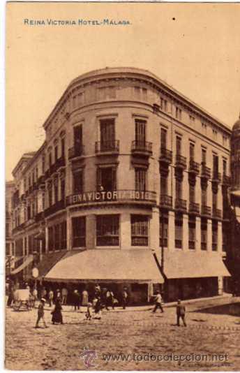 Postales: Reina Victoria Hotel. Malaga. Matasello del hotel en el reverso. No circulada. Ver imagenes.