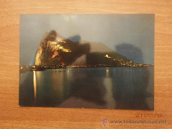 Postkarten: POSTAL ALGECIRAS EL PE&Ntilde;ON DE GIBRALTAR NOCTURNA SIN CIRCULAR