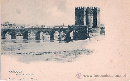 Cartoline: TARJETA POSTAL. CORDOBA. N&ordm; 1097. PUENTE ROMANO. ED. HAUSER Y MENET.