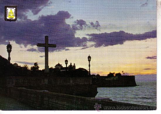 Postales: CADIZ - ALAMEDA MARQUES DE COMILLAS - NOCTURNA - PUESTA DE SOL
