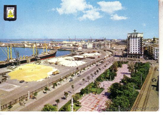 Postales: CADIZ - AVENIDA DE RAMON DE CARRANZA Y MUELLES