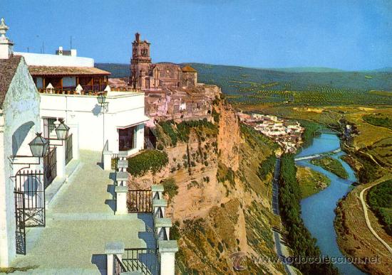 Postales: N&ordm; 11290 ARCOS DE LA FRONTERA CADIZ DESDE EL MIRADOR PLAZA ESPA&Ntilde;A POSTAL