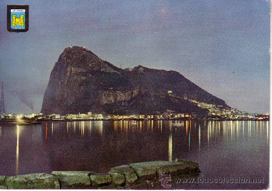 Postales: CADIZ - LA LINEA - PE&Ntilde;ON VISTA NOCTURNA