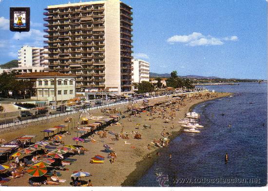 Postales: MALAGA - MARBELLA - PLAYA Y PASEO MARITIMO - Foto 1