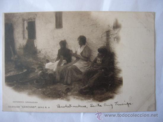 Postales: COLECCION CANOVAS. SERIE A. 9. ESTERERIA GRANADINA. DORSO SIN DIVIDIR. PARTE INF. ESCRITA.