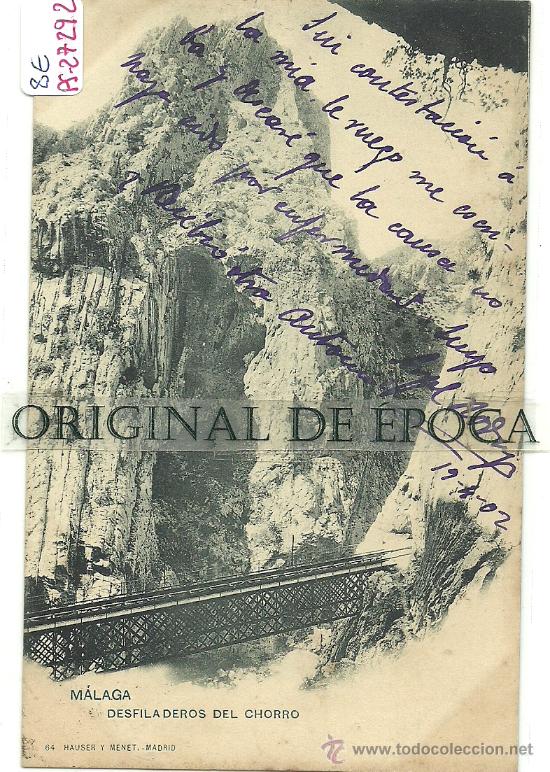 Postales: (PS-27292)POSTAL DE MALAGA-DESFILADEROS DEL CHORRO
