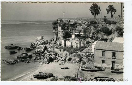 Postales: POSTAL NERJA MALAGA EMBARCADERO Y BALCON - Foto 1