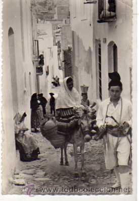 Postais: Almeria. Mocajar. n&ordm; 7. Campesinos en la Cuesta. Circulada en 1962. falta sello.