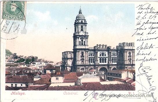 Cartoline: TARJETA POSTAL. MALAGA. N&ordm; 1. CATEDRAL. ED. PURGER Y CO.