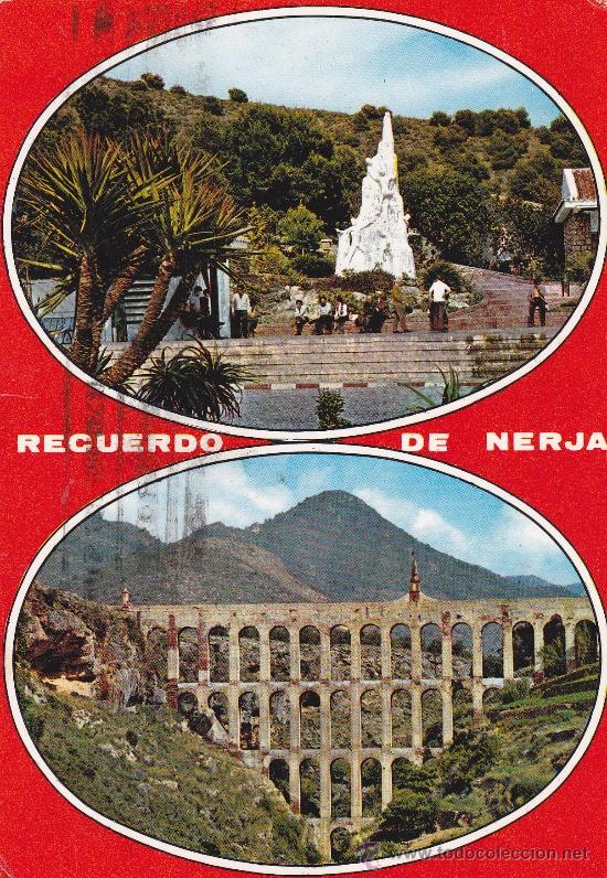 Postales: Recuerdo de Nerja M&aacute;laga (escrita) - Foto 1