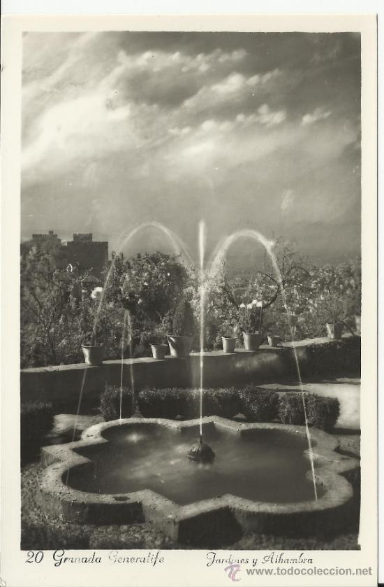 Postales: GRANADA GENERALIFE SIN ESCRIBIR - Foto 1