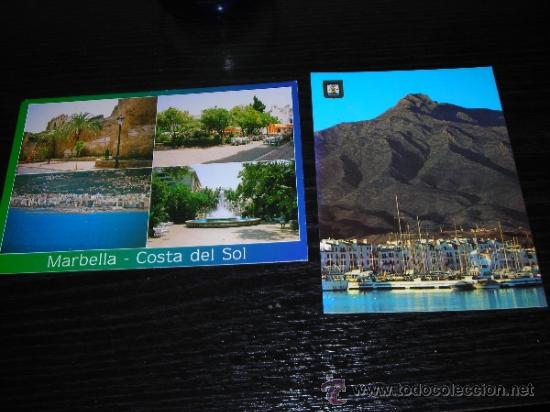 Postales: Lote dos postales Marbella - Foto 1