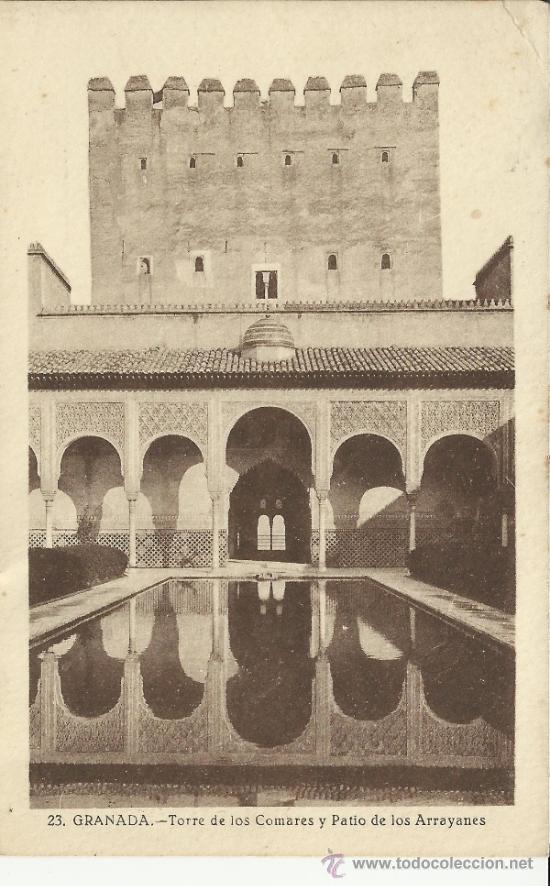Postales: GRANADA ALHAMBRA TORRE DE LOS COMARES ESCRITA - Foto 1