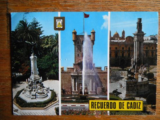 Postales: Postal. Cadiz. Marques de Comillas. Puerta de Tierra. Las Cortes. 1978