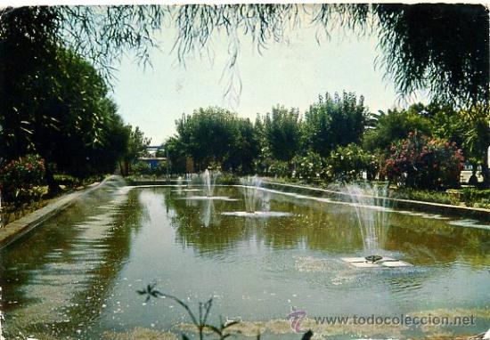 Postkarten: tarjeta postal 1962 -post - almer&iacute;a / estanque del parque - arribas 2025