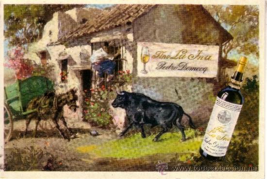 Postales: POSTAL PUBLICITARIA DE LAS BODEGAS PEDRO DOMECQ DE JEREZ DE LA FRONTERA