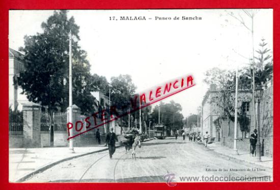 Postales: POSTAL MALAGA , PASEO DE SANCHA , ORIGINAL, P70960