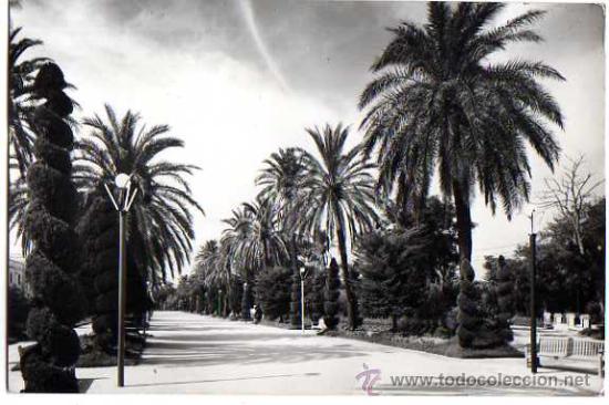 Postales: Cadiz. Parque Genov&eacute;s. Circulada en 1960
