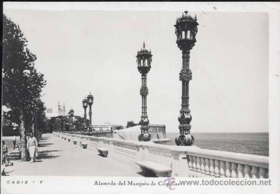 Postales: C&Aacute;DIZ.- ALAMEDA DEL MARQUES DE COMILLAS