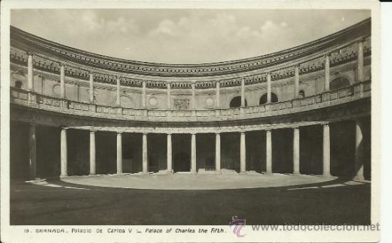 Postales: GRANADA PALACIO DE CARLOS V SIN ESCRIBIR - Foto 1
