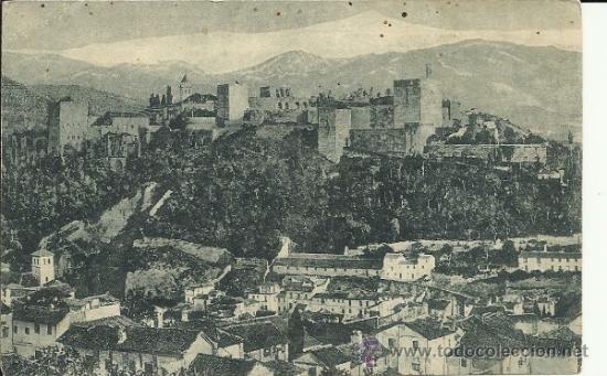Postales: GRANADA ALHAMBRA Y SIERRA NEVADA ESRITA - Foto 1