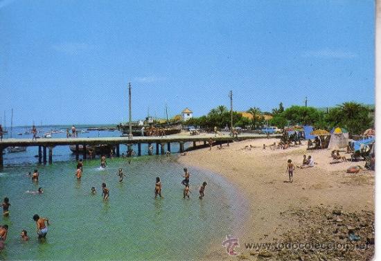 Postales: CADIZ - CHICLANA DE LA FRONTERA - SANTI PETRI - MUELLE Y PLAYA