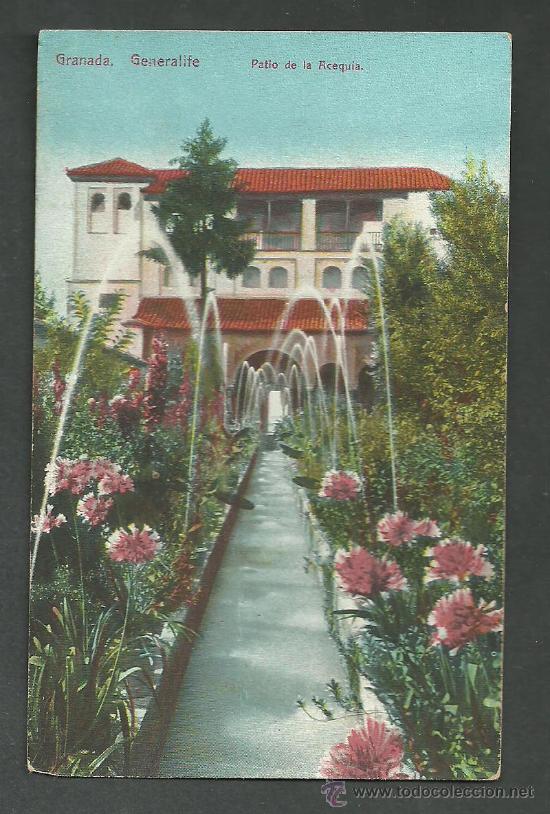 Postales: GRANADA GENERALIFE PATIO DE LA ACEQUIA - Foto 1