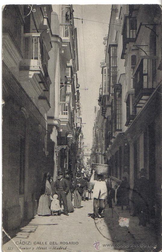 Postales: CADIZ. CALLE DEL ROSARIO