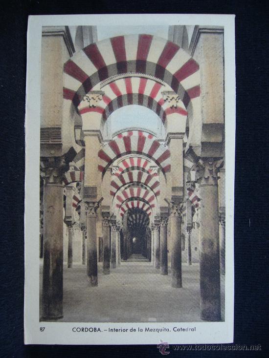 Postais: Postal 87. C&oacute;rdoba.Interior  Mezquita y Catedral.  Ed. Arribas.