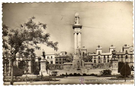 Postales: BONITA POSTAL - CADIZ - PLAZA DE ESPA&Ntilde;A - MONUMENTO A LAS CORTES DE 1812
