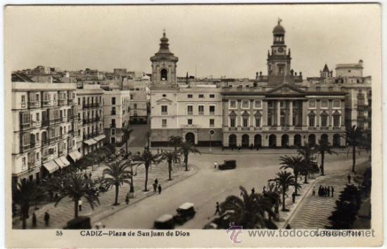 Postales: BONITA POSTAL - CADIZ - PLAZA DE SAN JUAN DE DIOS - L. Roisin - Foto