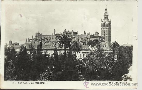 Postales: SEVILLA CATEDRAL CIRCULADA EN EGIPTO - Foto 1