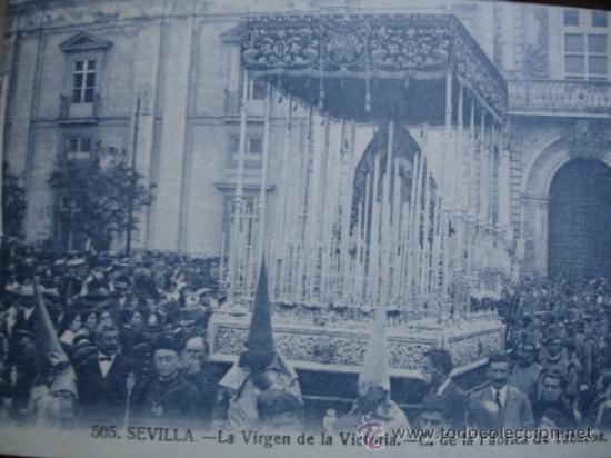Cartoline: VIRGEN DE LA VICTORIA.C FABRICA DE TABACOS.SEMANA SANTA SEVILLA.MANUEL BARREIRO.S/C