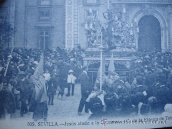 Cartoline: JESUS ATADO A LA COLUMNA C FABRICA DE TABACOS.SEMANA SANTA SEVILLA.MANUEL BARREIRO.S/C