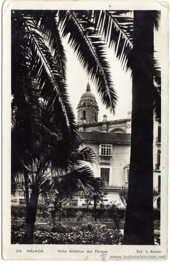 Postales: BONITA POSTAL - MALAGA - VISTA ARTISTICA DEL PARQUE - Fot. L. Roisin