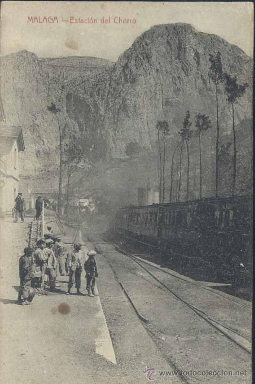 Postales: M&Aacute;LAGA.- ESTACI&Oacute;N DEL CHORRO