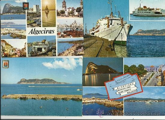 Postales: 4 postales algeciras.2 circuladas