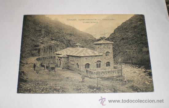 Postales: POSTAL - CHARCON: ULTIMA ESTACION DEL FERROCARRIL. SIERRA NEVADA(FOTOTIPIA HAUSER Y MENET)