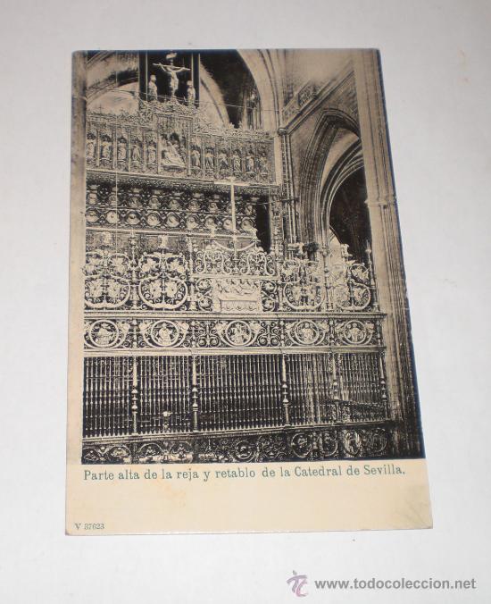 Postales: POSTAL - REJA Y RETABLO CATEDRAL DE SEVILLA