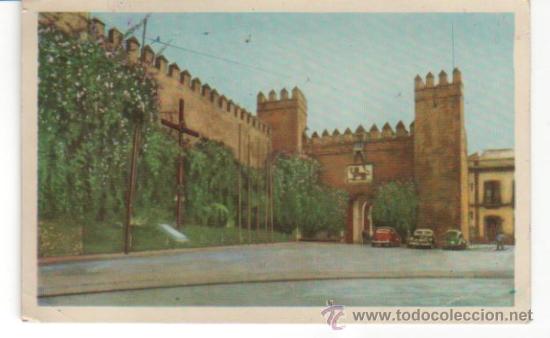 Postales: Antigua postal del Real Alc&aacute;zar de Sevilla. Circulada. 1962