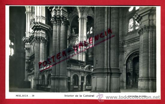 Postales: POSTAL, MALAGA, INTERIOR DE LA CATEDRAL,    P70627